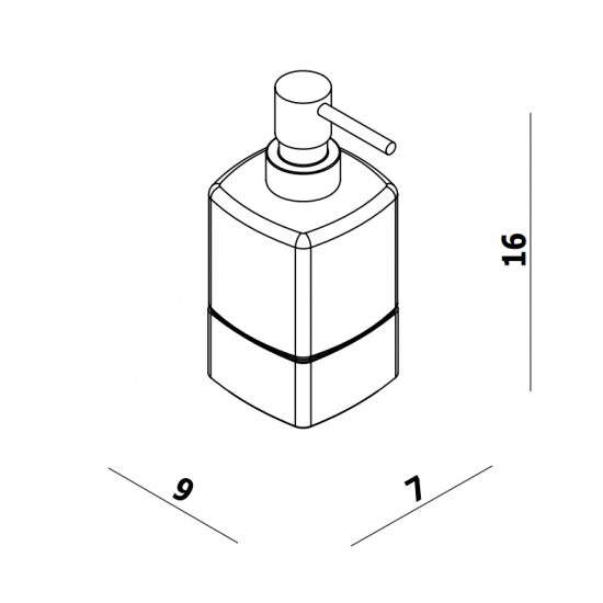 Επικαθήμενο Ντισπένσερ 300ml Series 280 Langberger 21113-23A Χρωμέ Επικαθήμενο Ντισπένσερ 300ml Series 280 Langberger 21113-23A Χρωμέ